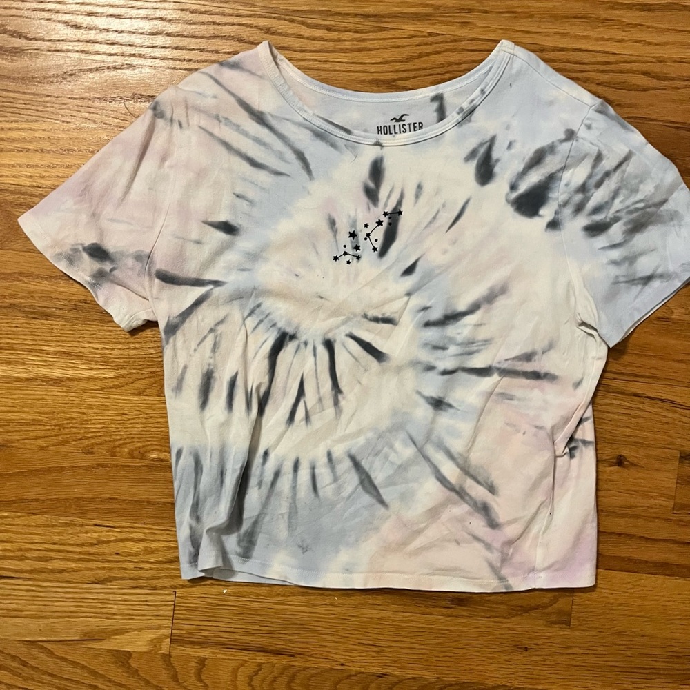 Embroidered tie dye top